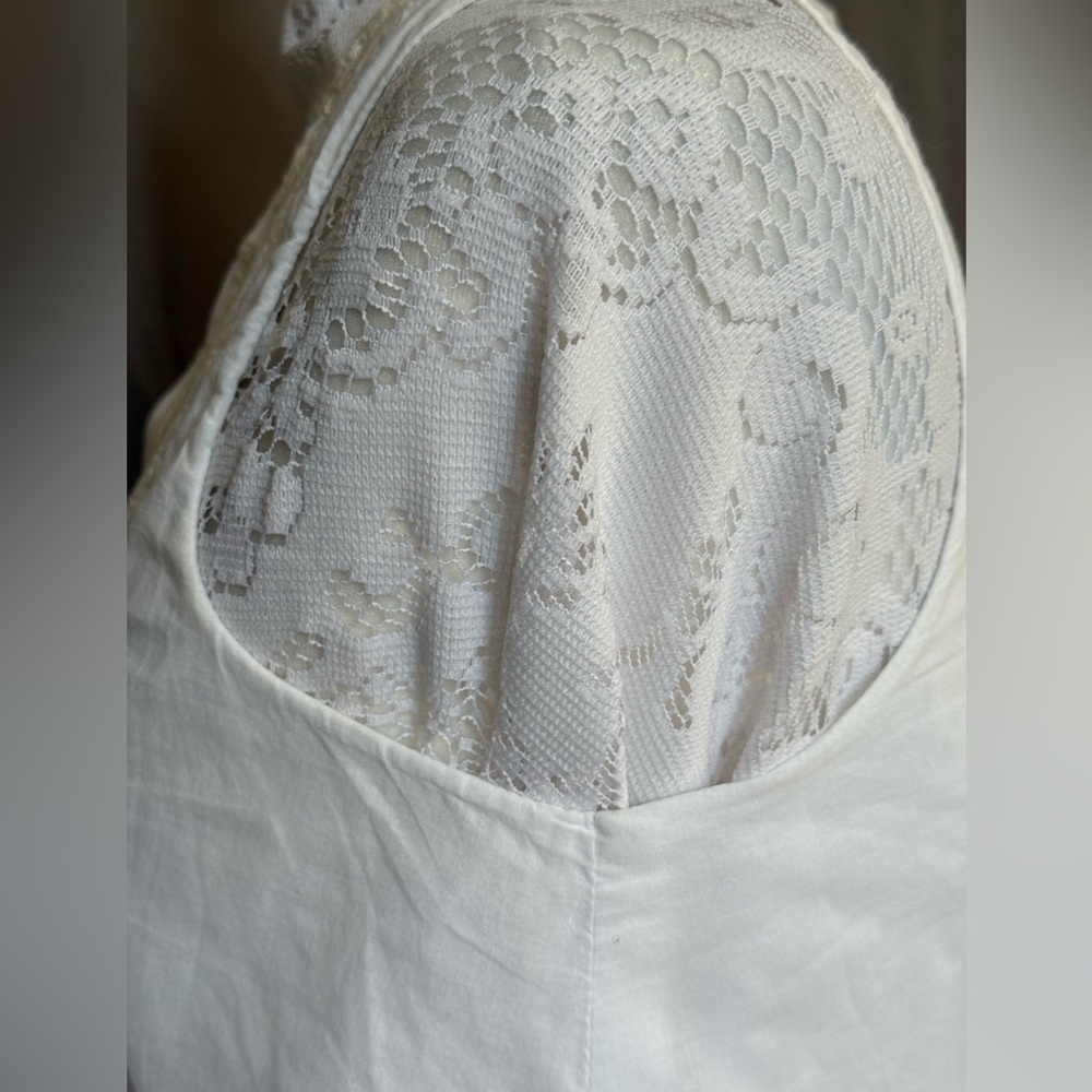 JOIE 100% Cotton Sleeveless Tiered Embroidered Long Length Midi Dress - S/M - Picture 10 of 14